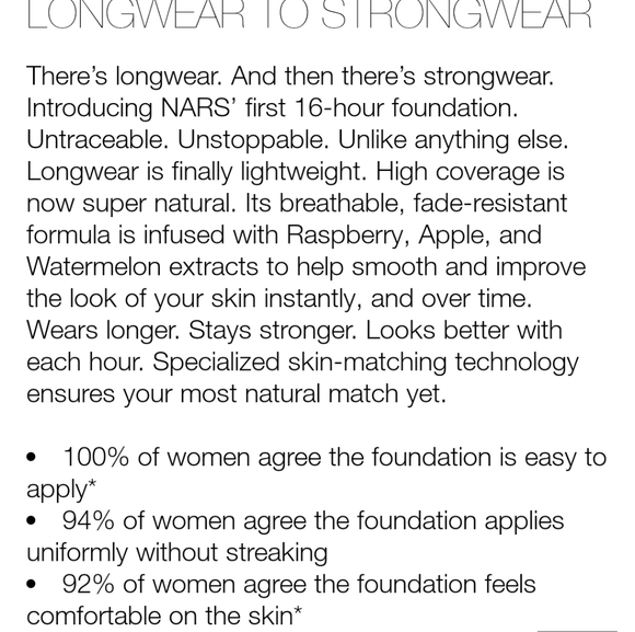 Mini Size NARS Natural Radiant FOUNDATION Oslo (no box) - Picture 2 of 6